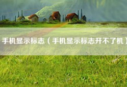 手机显示标志（手机显示标志开不了机）