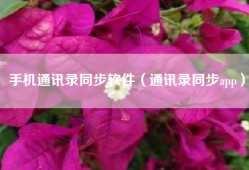 手机通讯录同步软件（通讯录同步app）