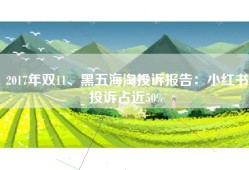 2017年双11、黑五海淘投诉报告：小红书投诉占近50%
