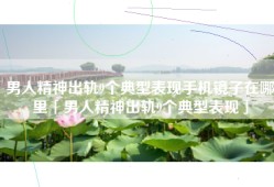 男人精神出轨9个典型表现手机镜子在哪里「男人精神出轨9个典型表现」